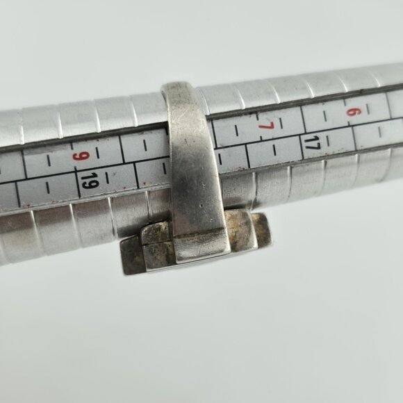 Sterling Silver Ring Mid Century Brutalist Abstract Native M.R Mexico Size 8 - Picture 5 of 14